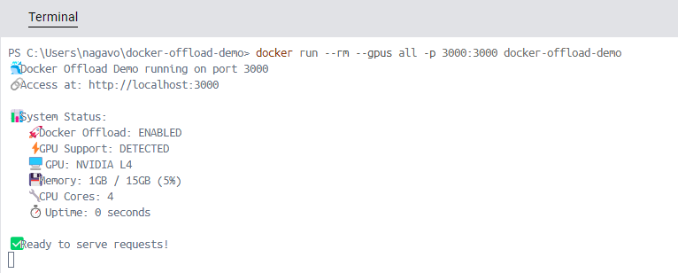 Output in the logs where it used GPU (NVIDIA L4 by default)