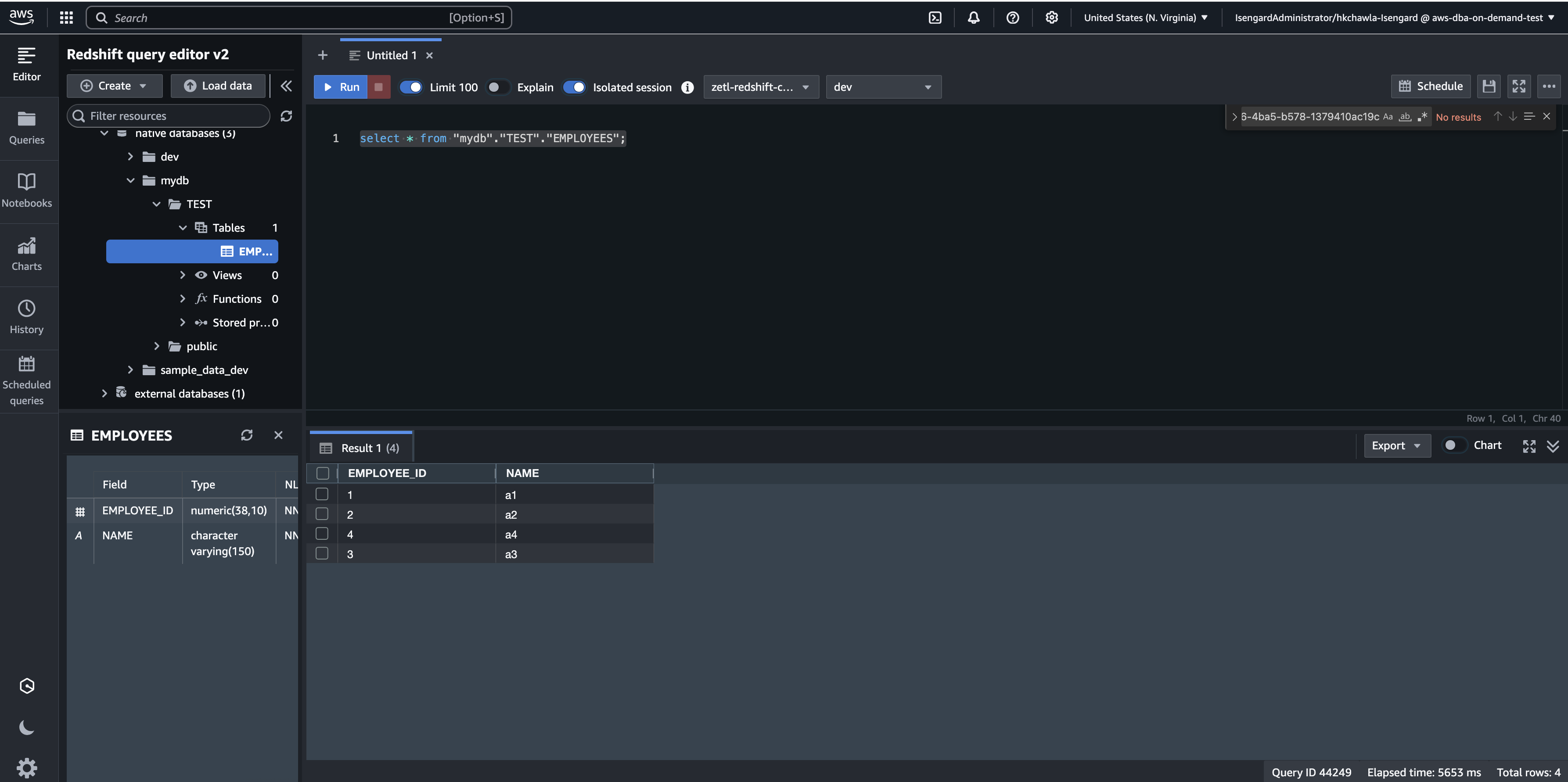 Historical data in Amazon Redshift