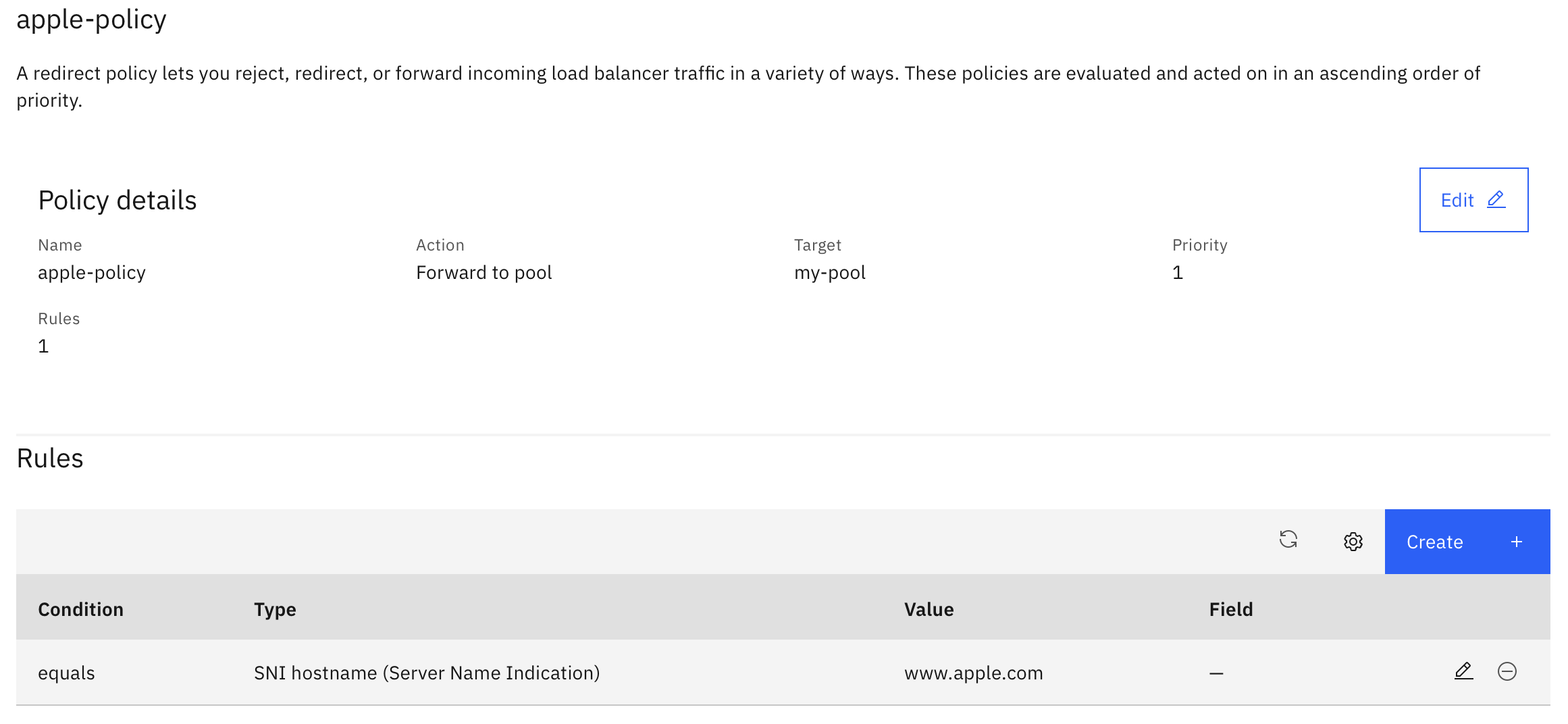 Configure front-end listener policies