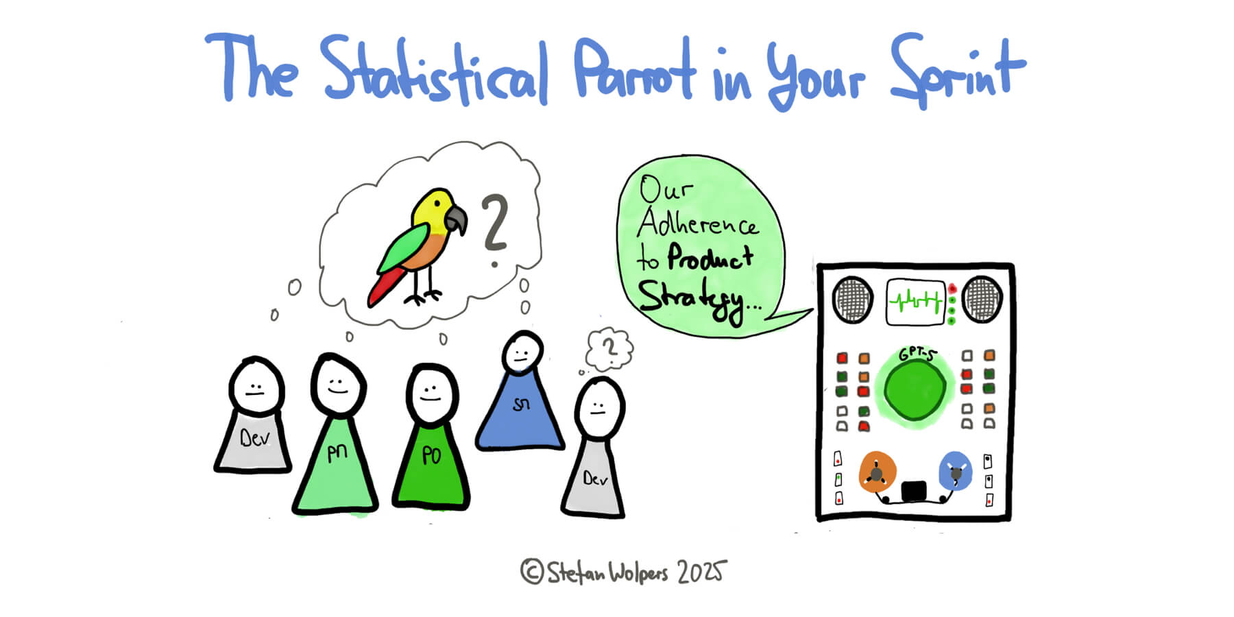 A cartoon about adherence to product strategy