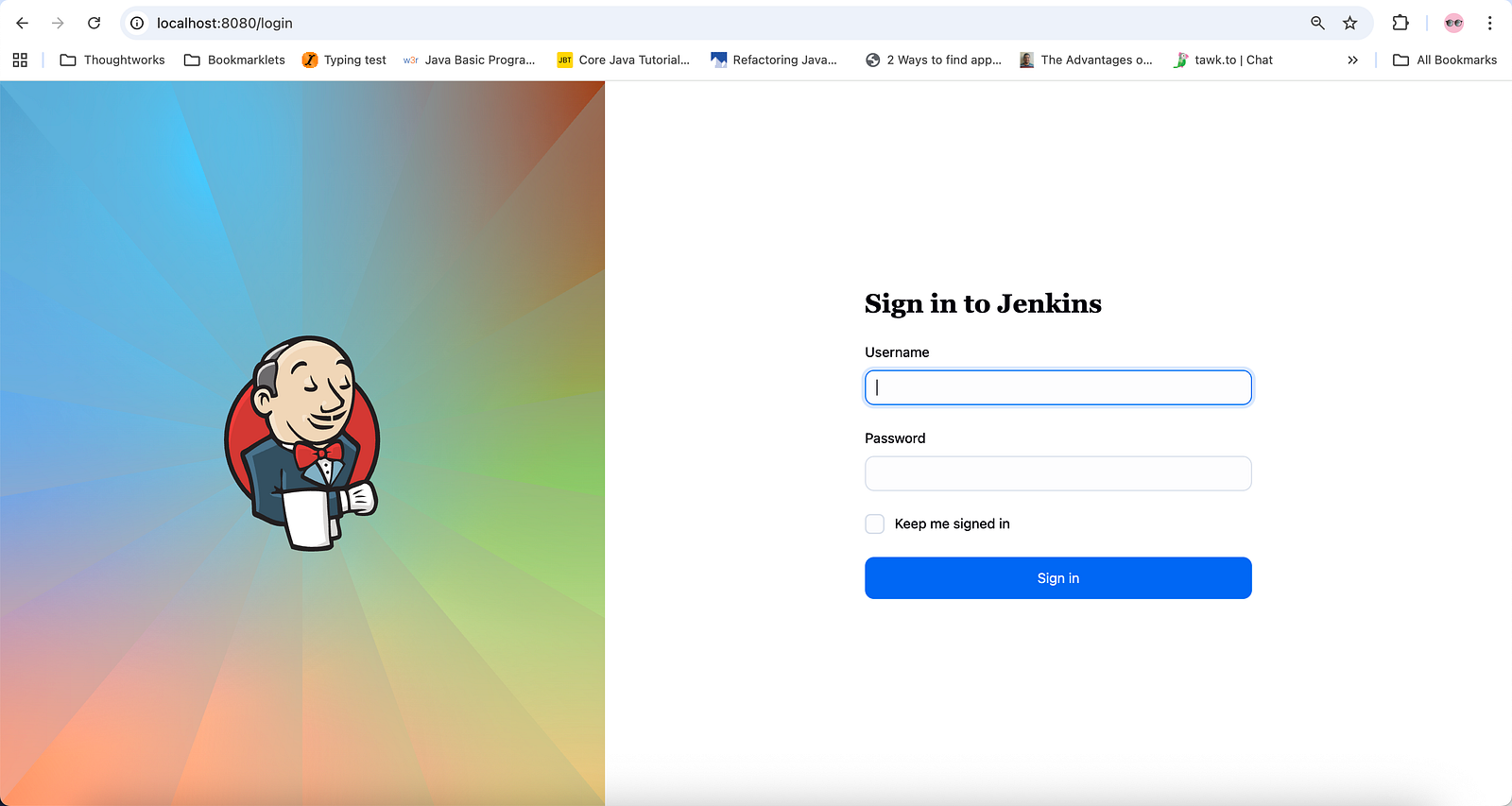 Sign in to Jenkins