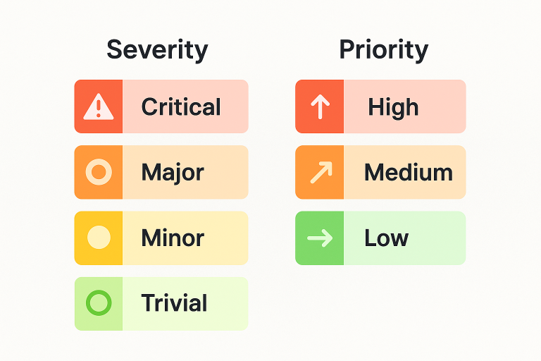Defect priority and severity