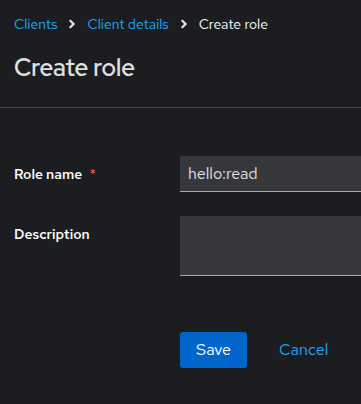 Create role