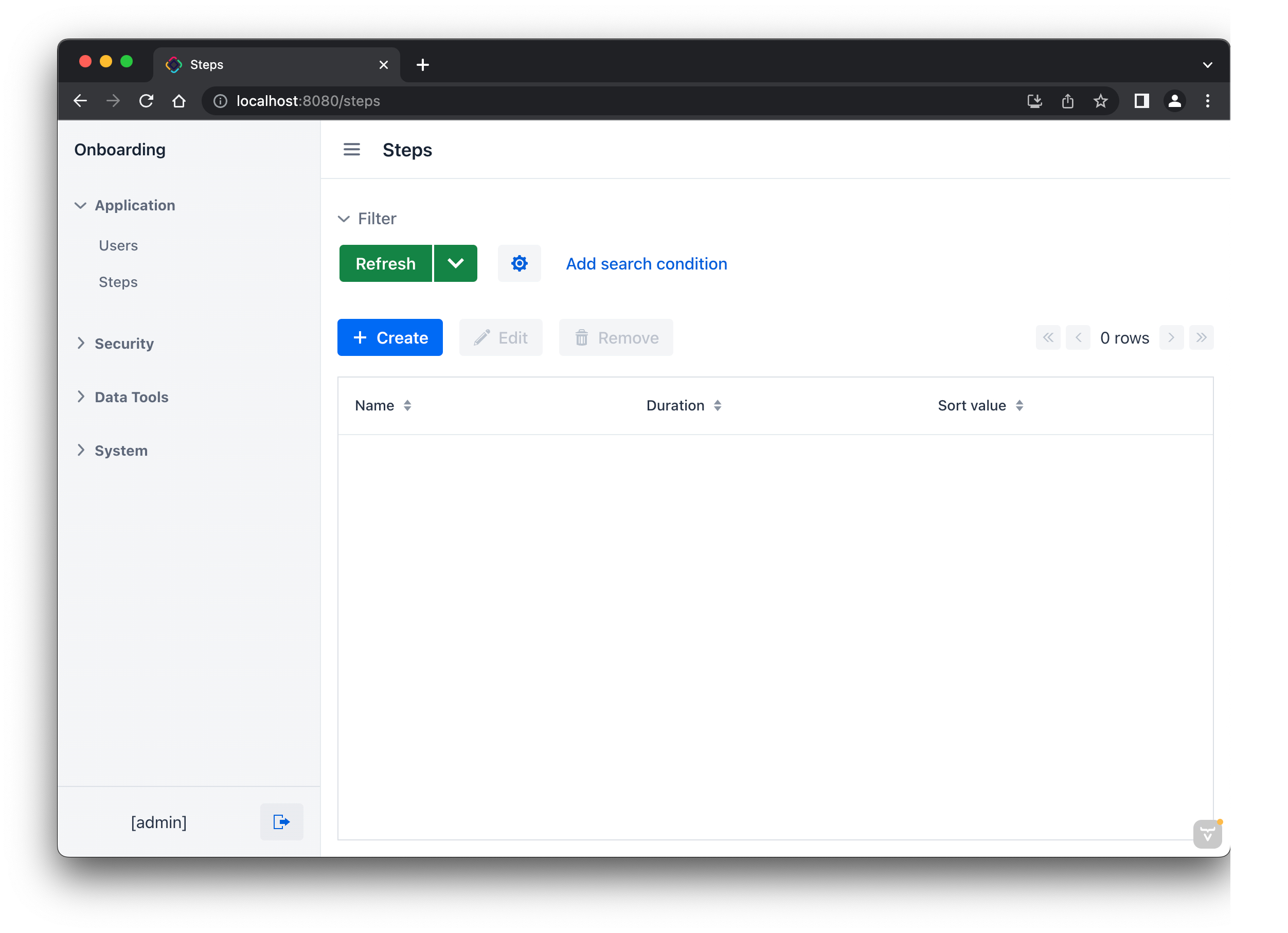 View creation wizard
