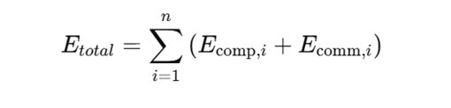 Power consumption of a system of distributed inferences