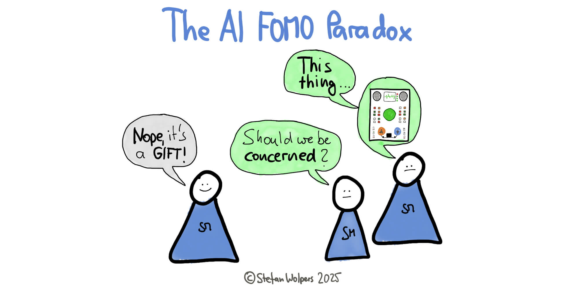 A cartoon on the AI FOMO paradox