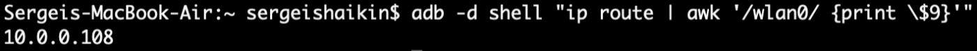 Run the command