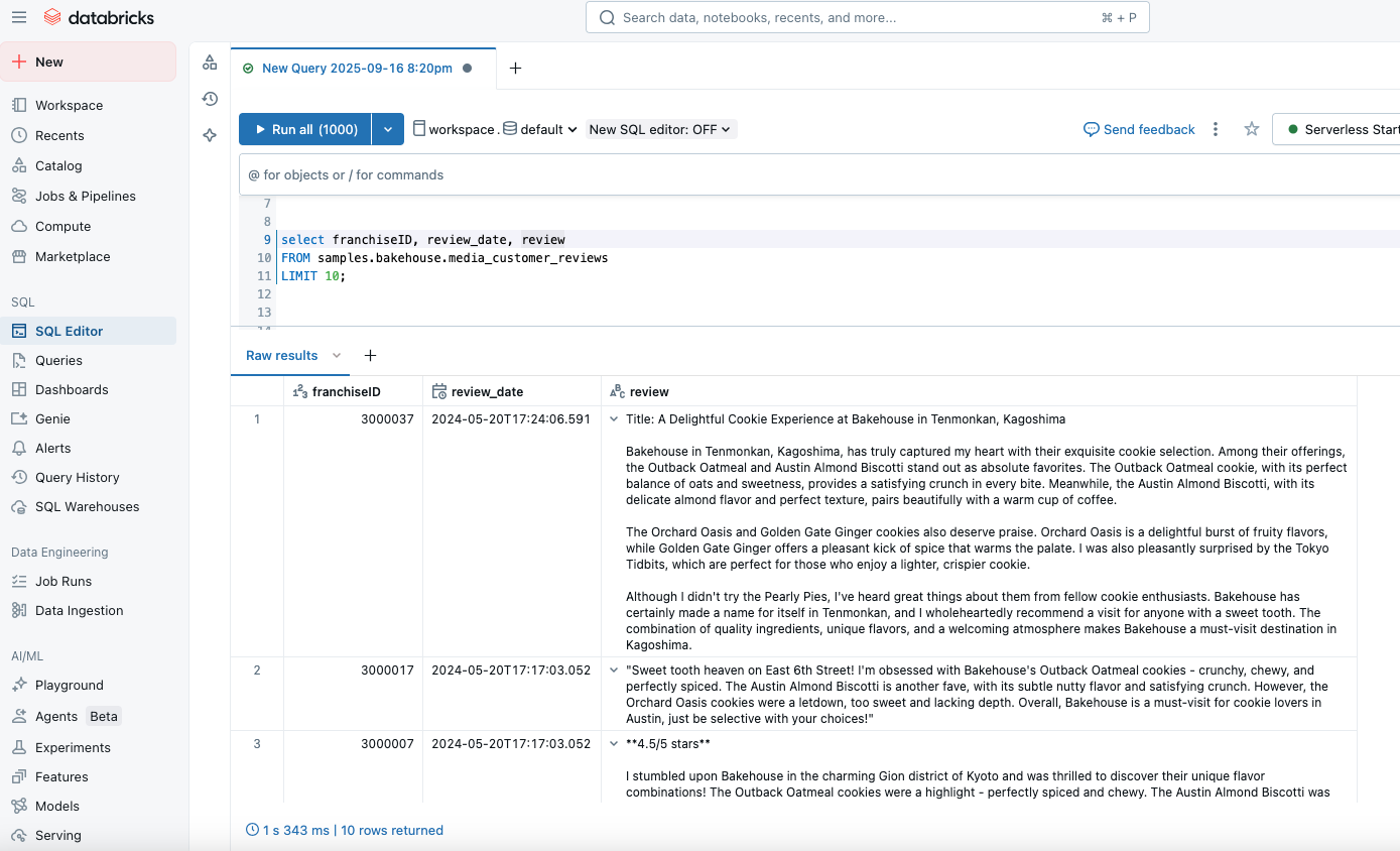 Complex Data Tasks Are One-Liners With AI in Databricks SQL