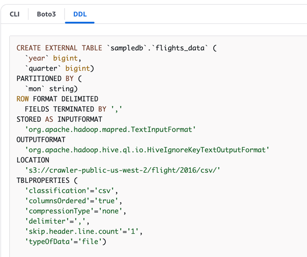 Code sample