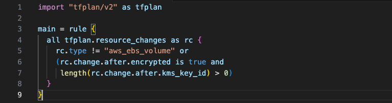 Block unencrypted EBS volumes