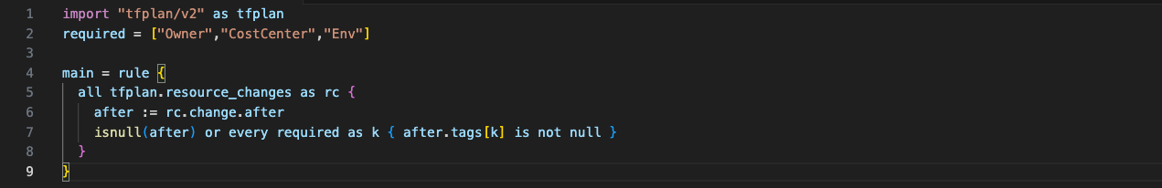 Require business tags on every resource
