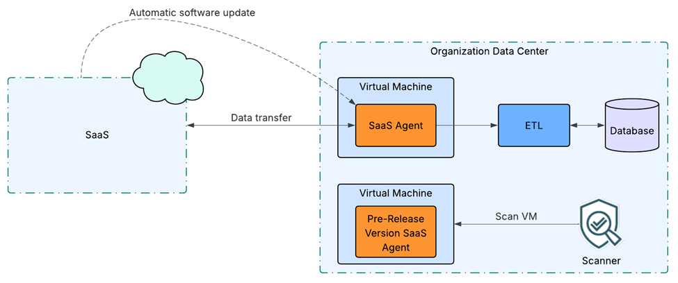 Pre-release version of vendor software and scan process