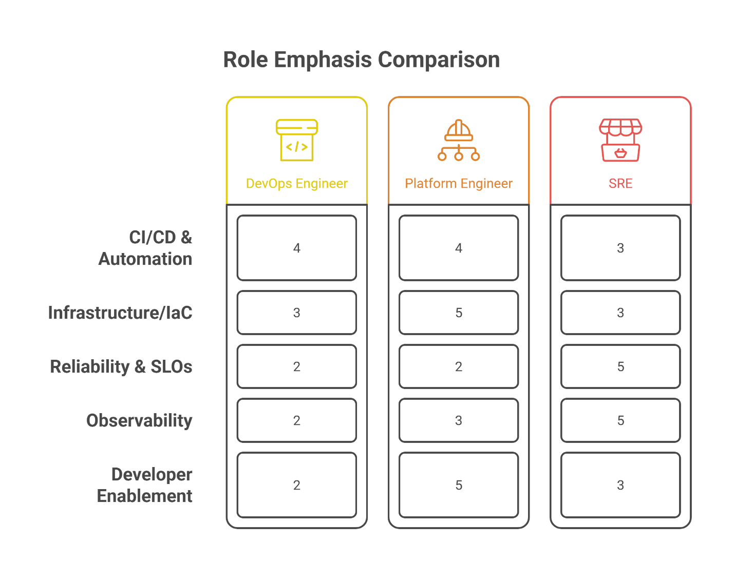 Role Emphasis Comparison