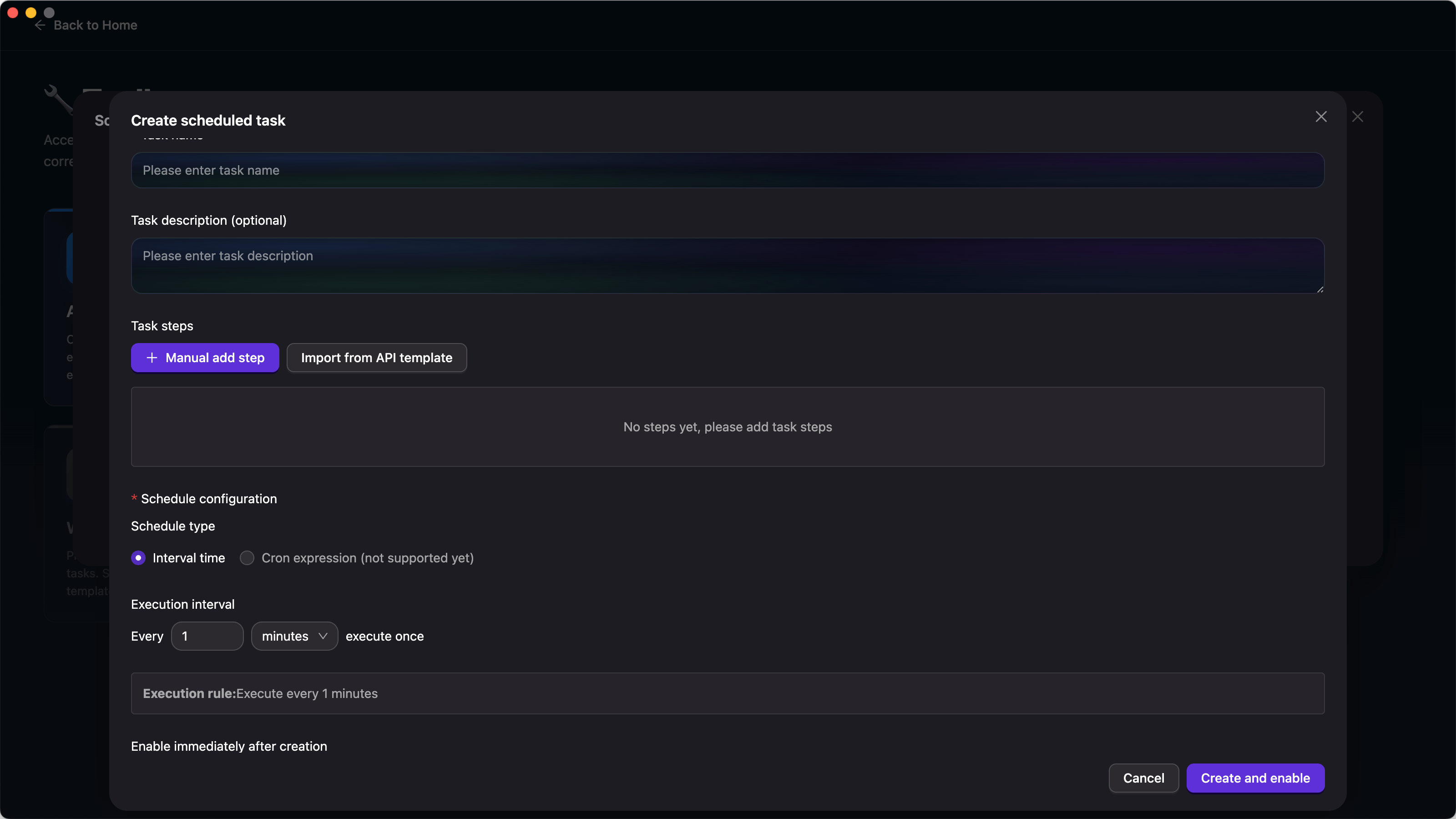 Scheduled tasks