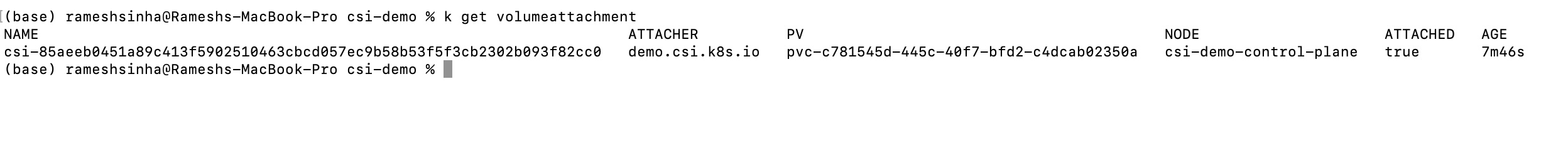 CSI driver running