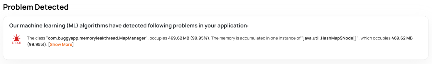 Automatic Memory Leak Detection by HeapHero Tool
