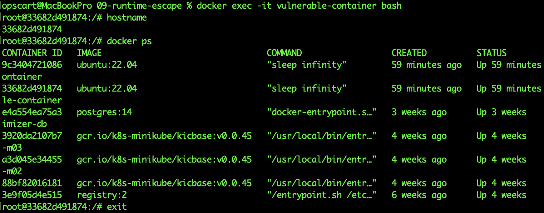 Minikube Kubernetes cluster