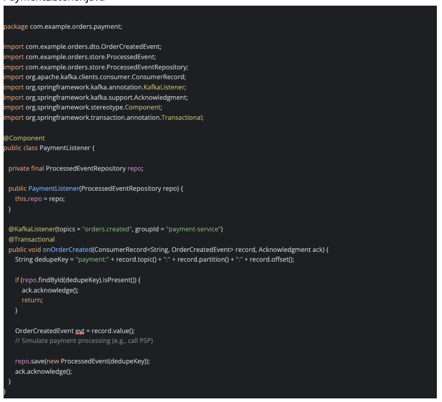 PaymentListener.java