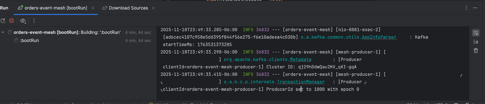 Consumer logs for payment/notificatio