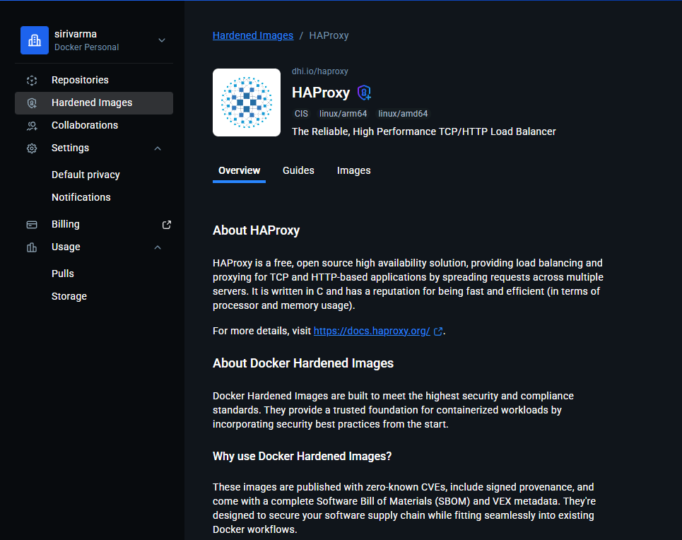 HA Proxy Hardened image example