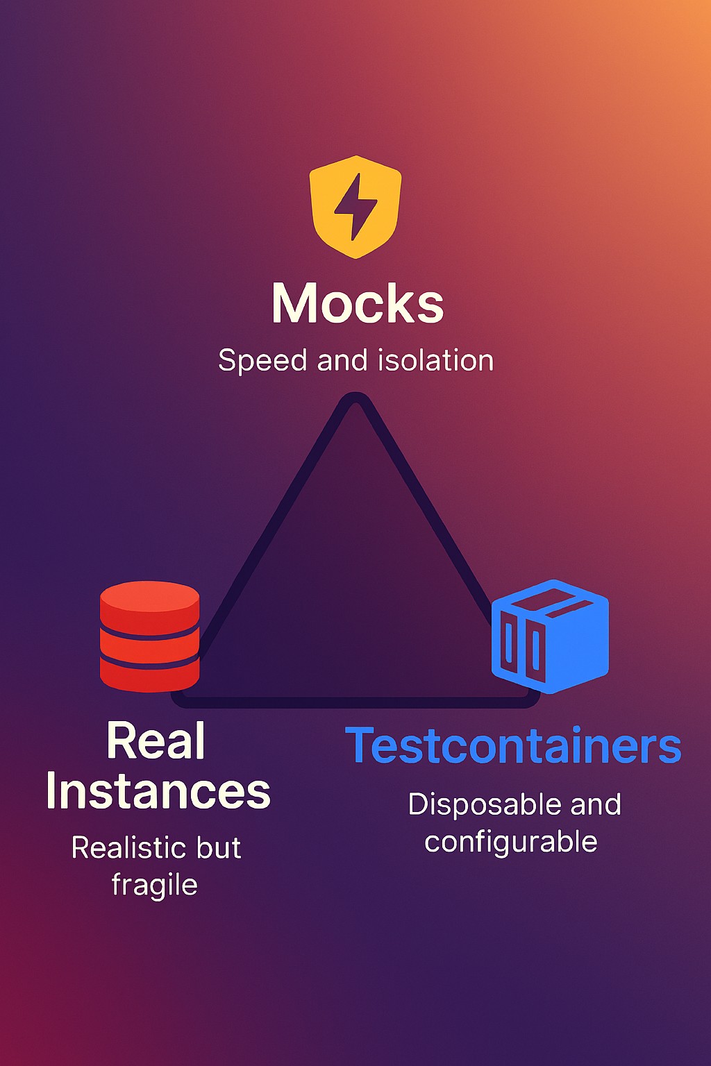 Mocks-Real Instances-Testcontainers