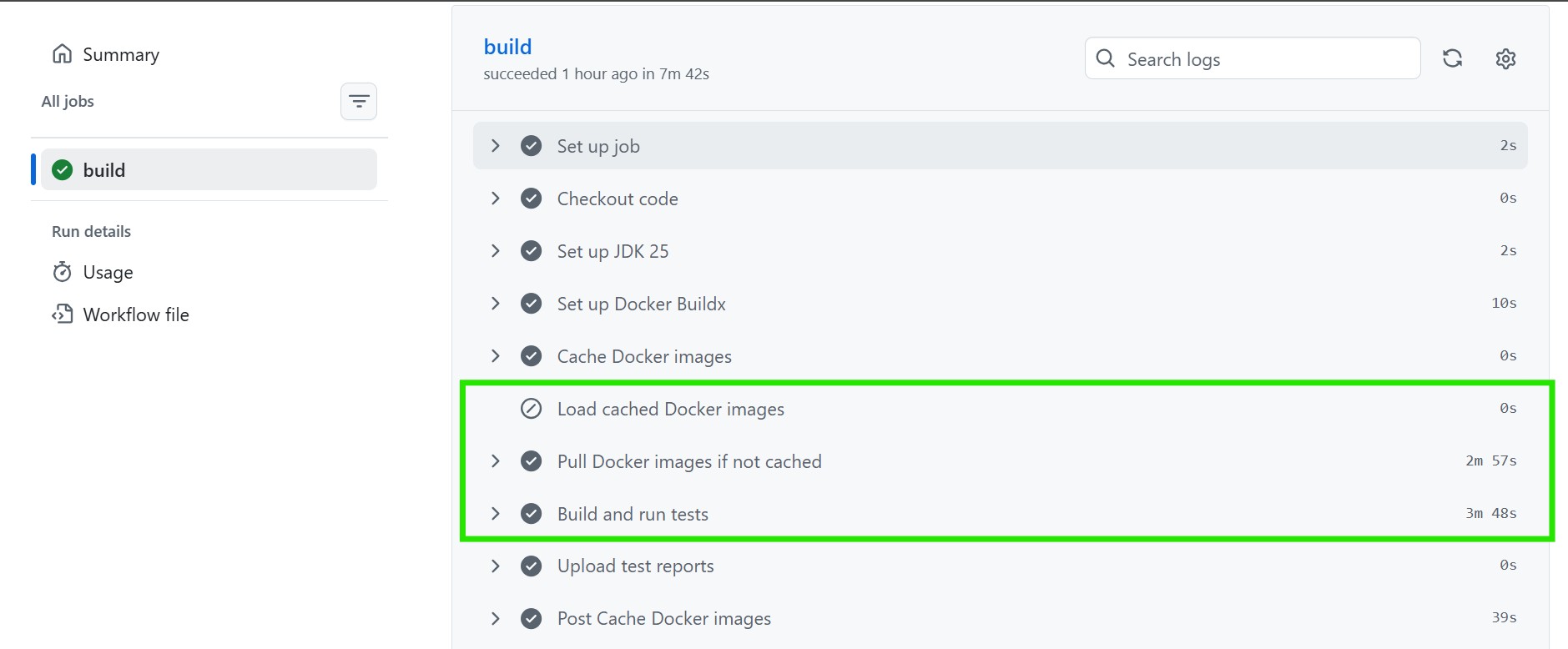 CI First Build — Pulls required images