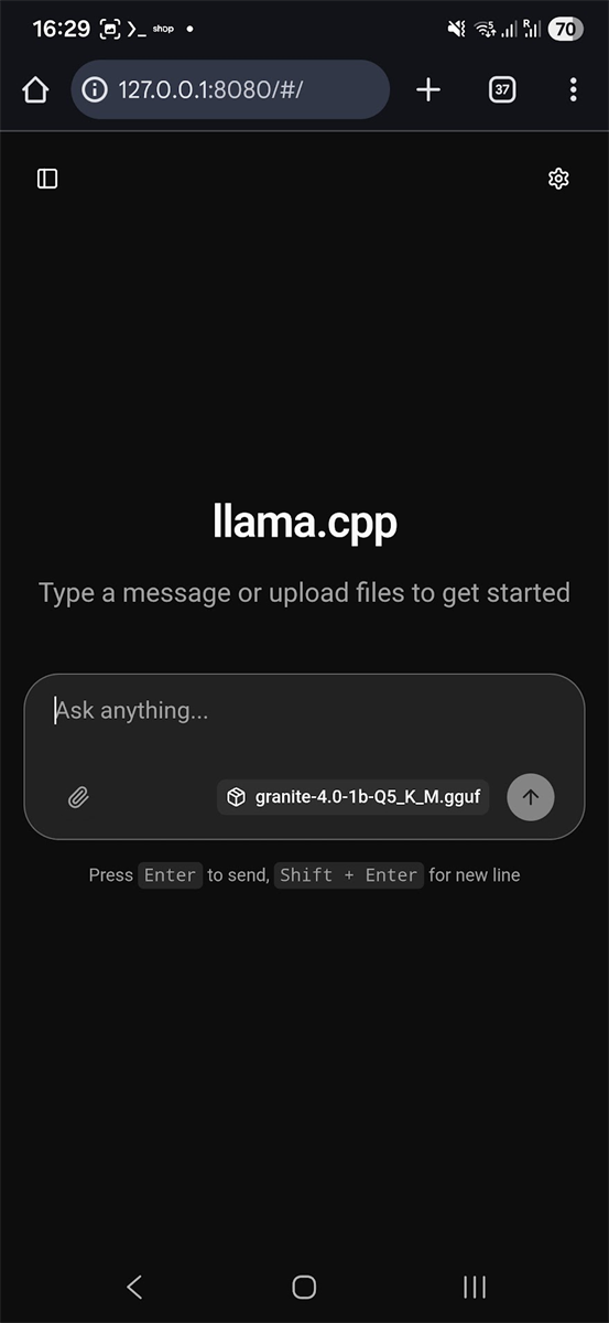 Web interface