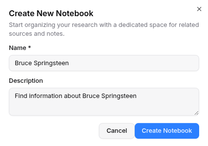 Create New Notebook