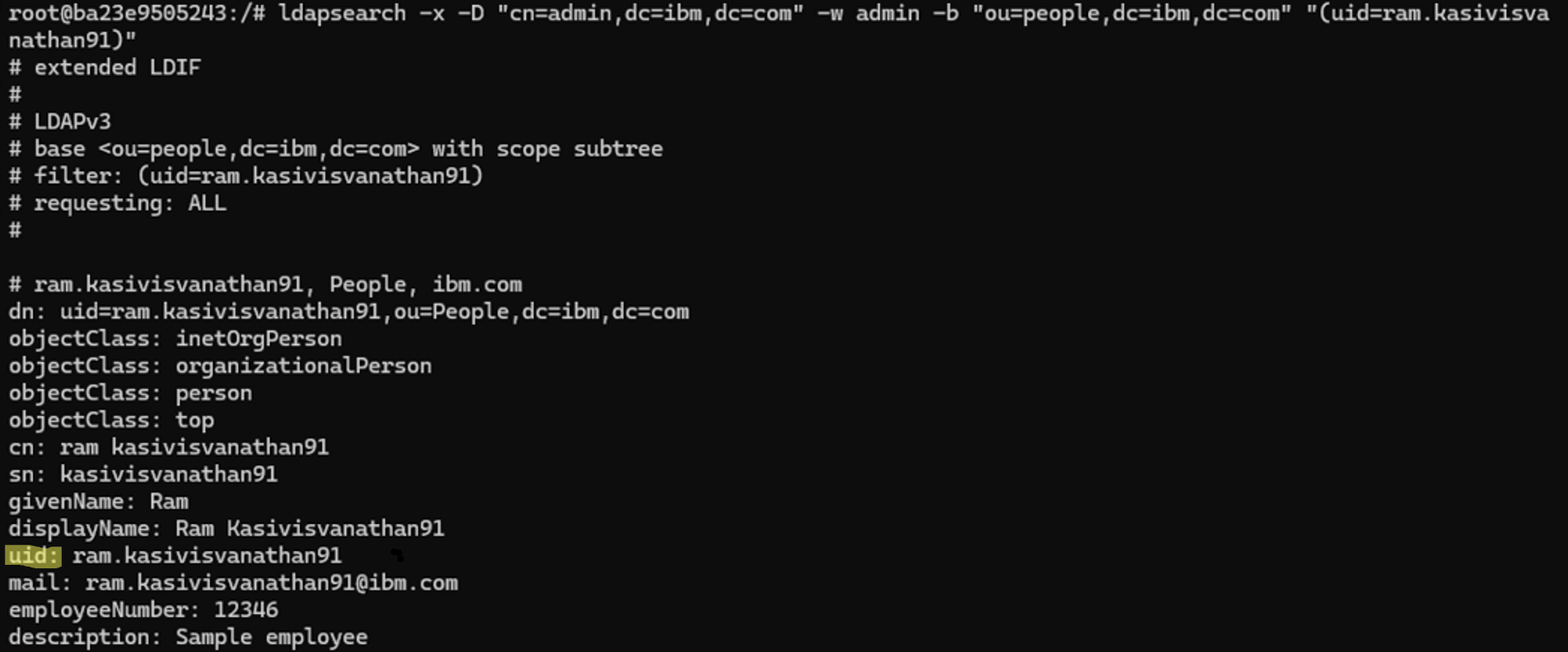 OpenLDAP user attributes