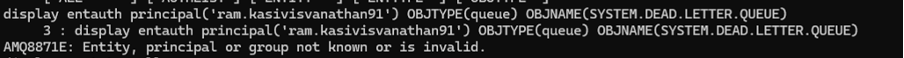 Result of entauth command