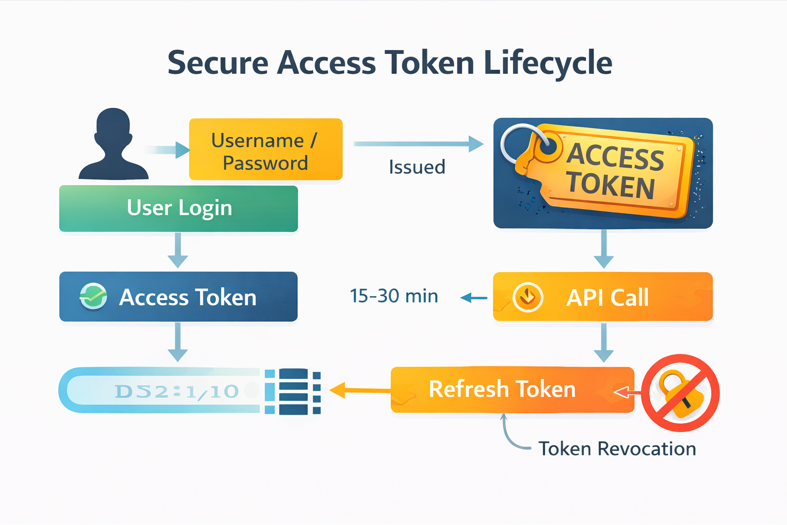 Secure access token lifecycle