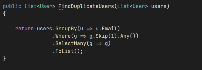 C# LINQ query sample