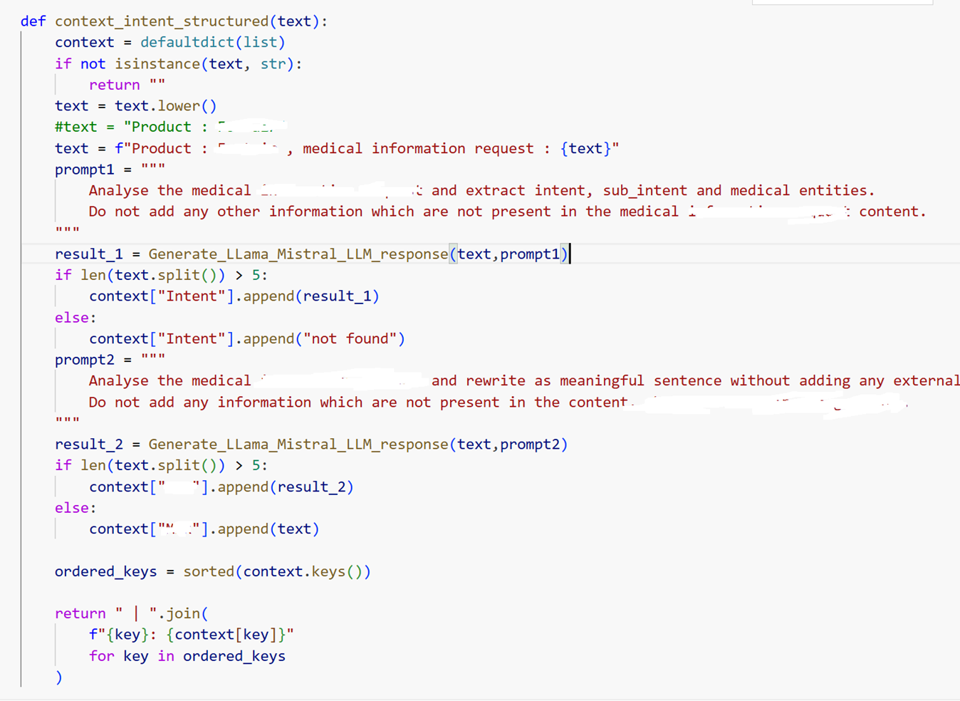 Generate structured contextual information