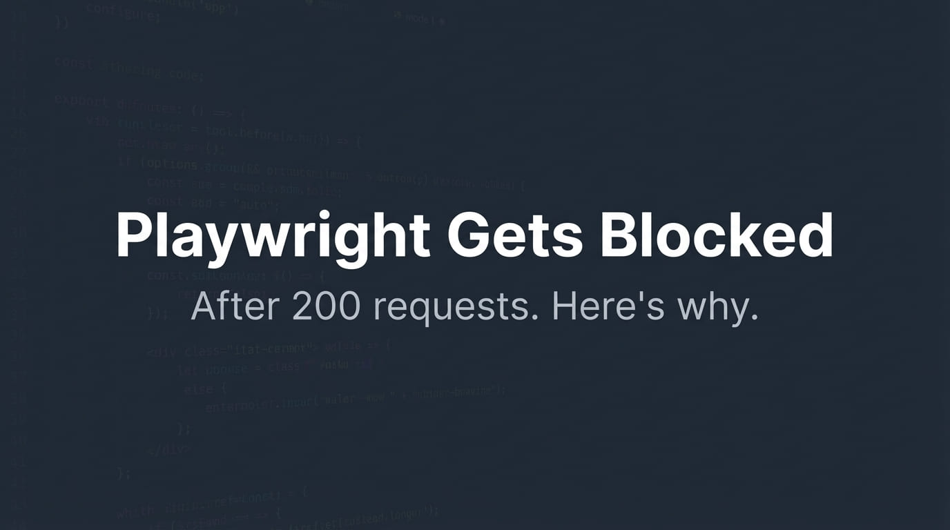 Playwright gets blocked after 200 requests
