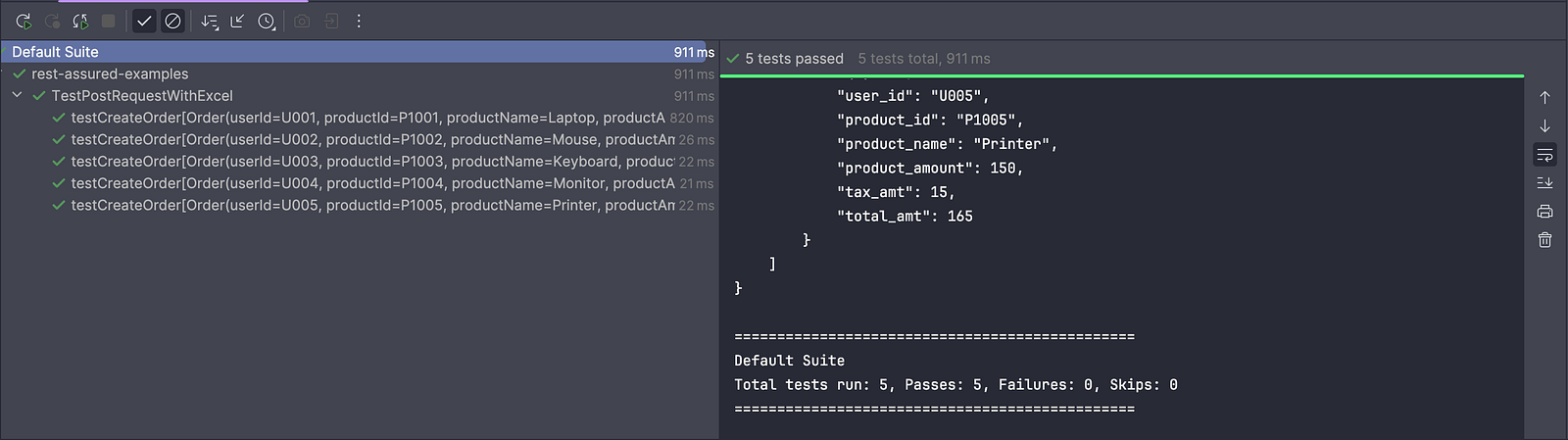 Test execution