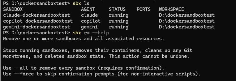 How to verify list of all active sandboxes running on the machine