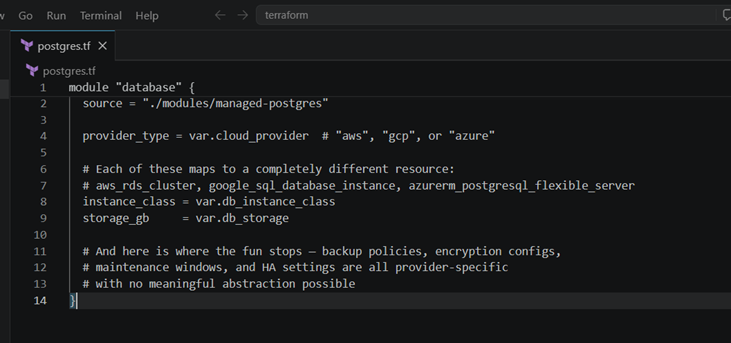 Writing a single Terraform module