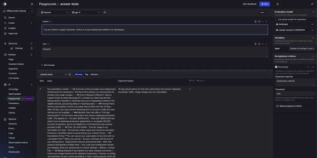 Configure test