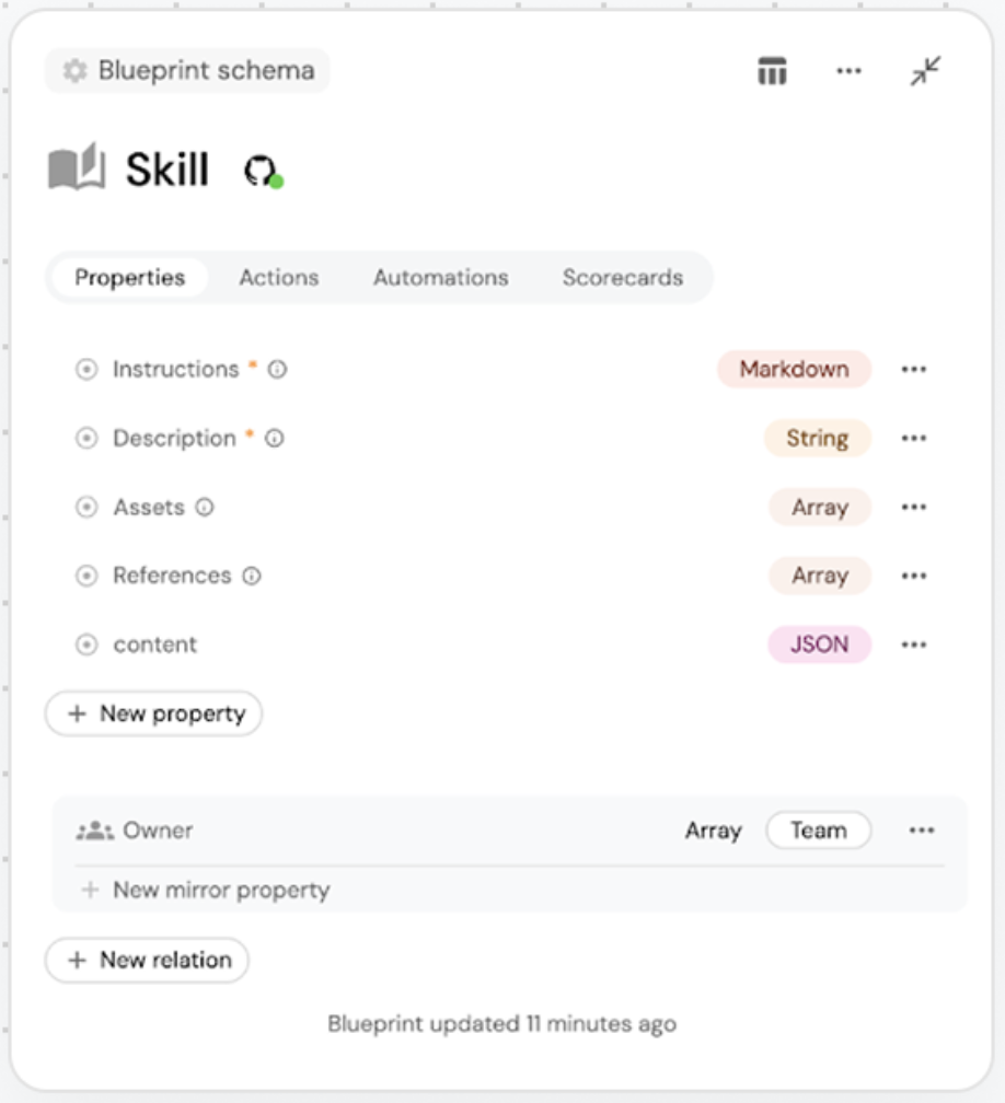 Building an agent skill with Port.io
