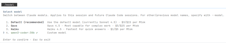 Qwen3-Coder is loaded