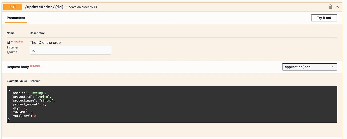 PUT API example