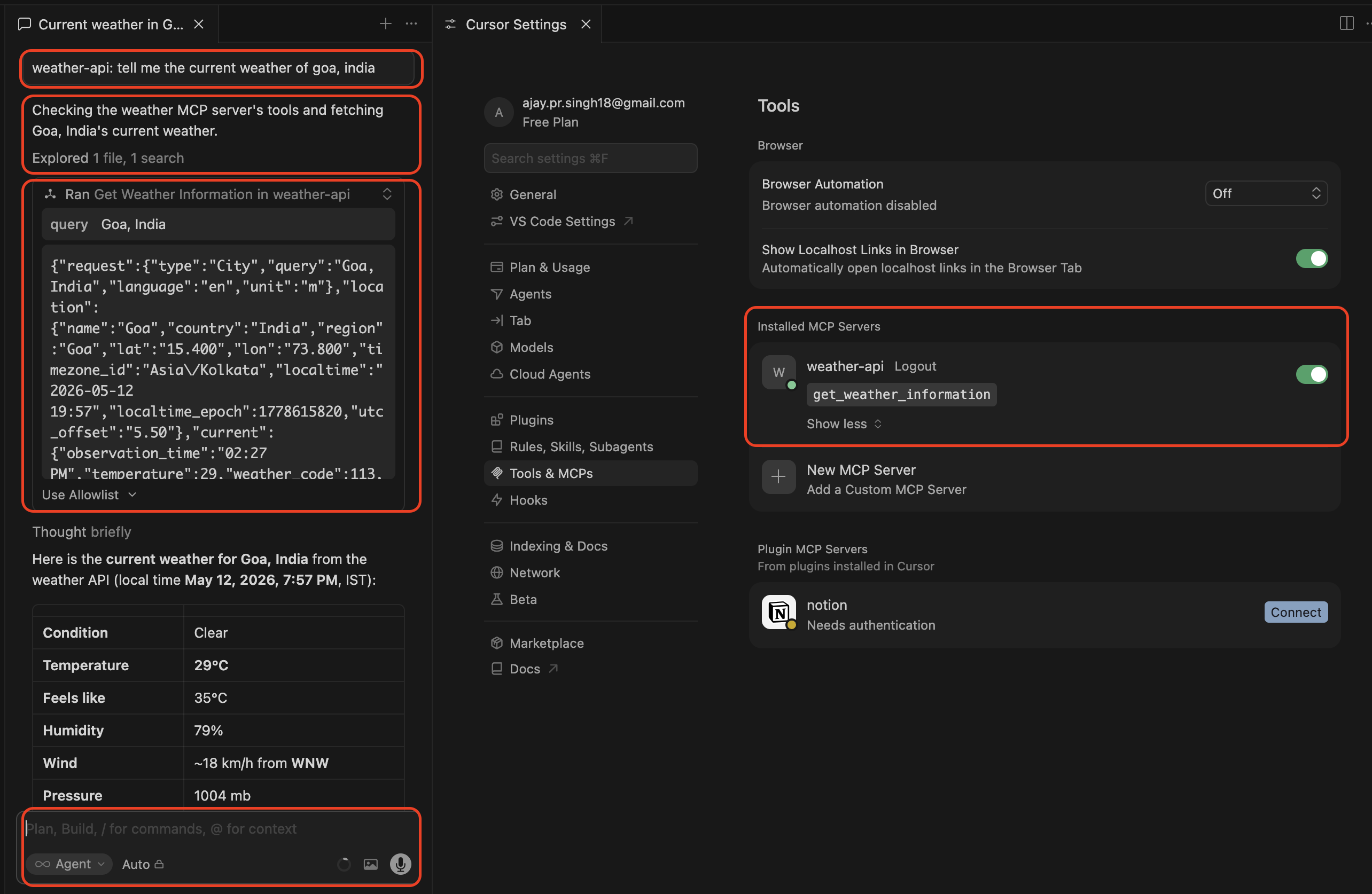 Cursor to use MCP