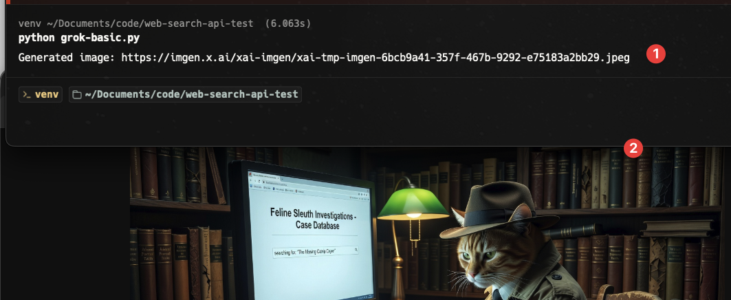 Image generation API using xAI API