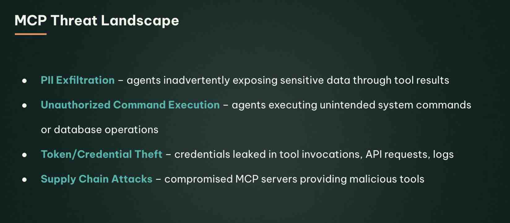 MCP threat landscape