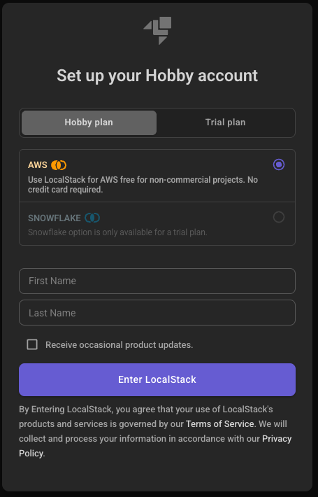 Set up your Hobby acocunt