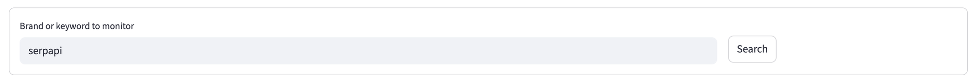 Brand or keyword selector to monitor