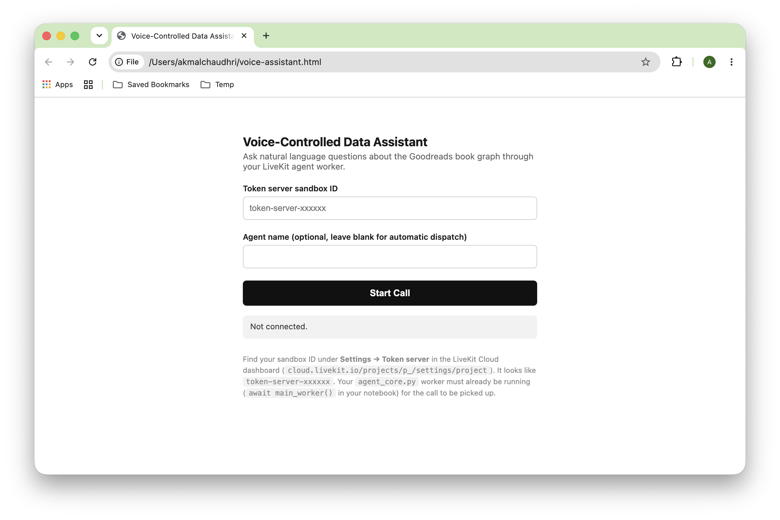 Voice-controlled data assistant