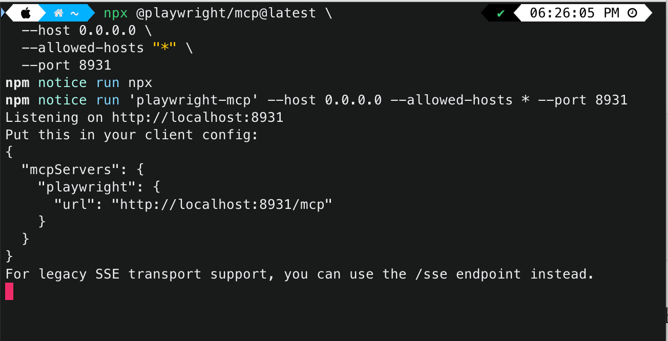 Leave it running in the terminal