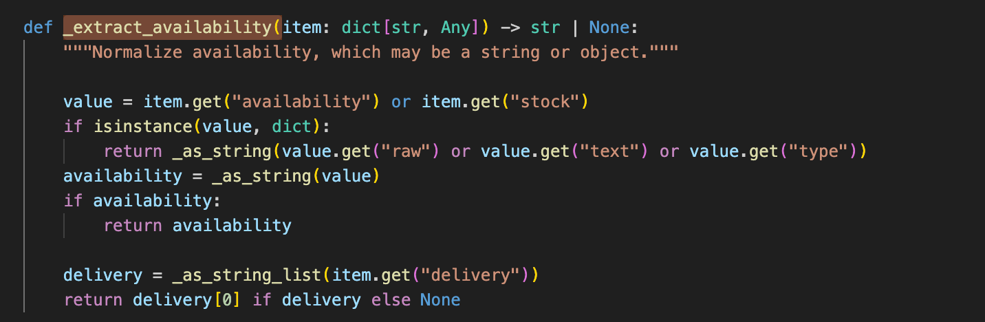 Product API does not always use one stable field