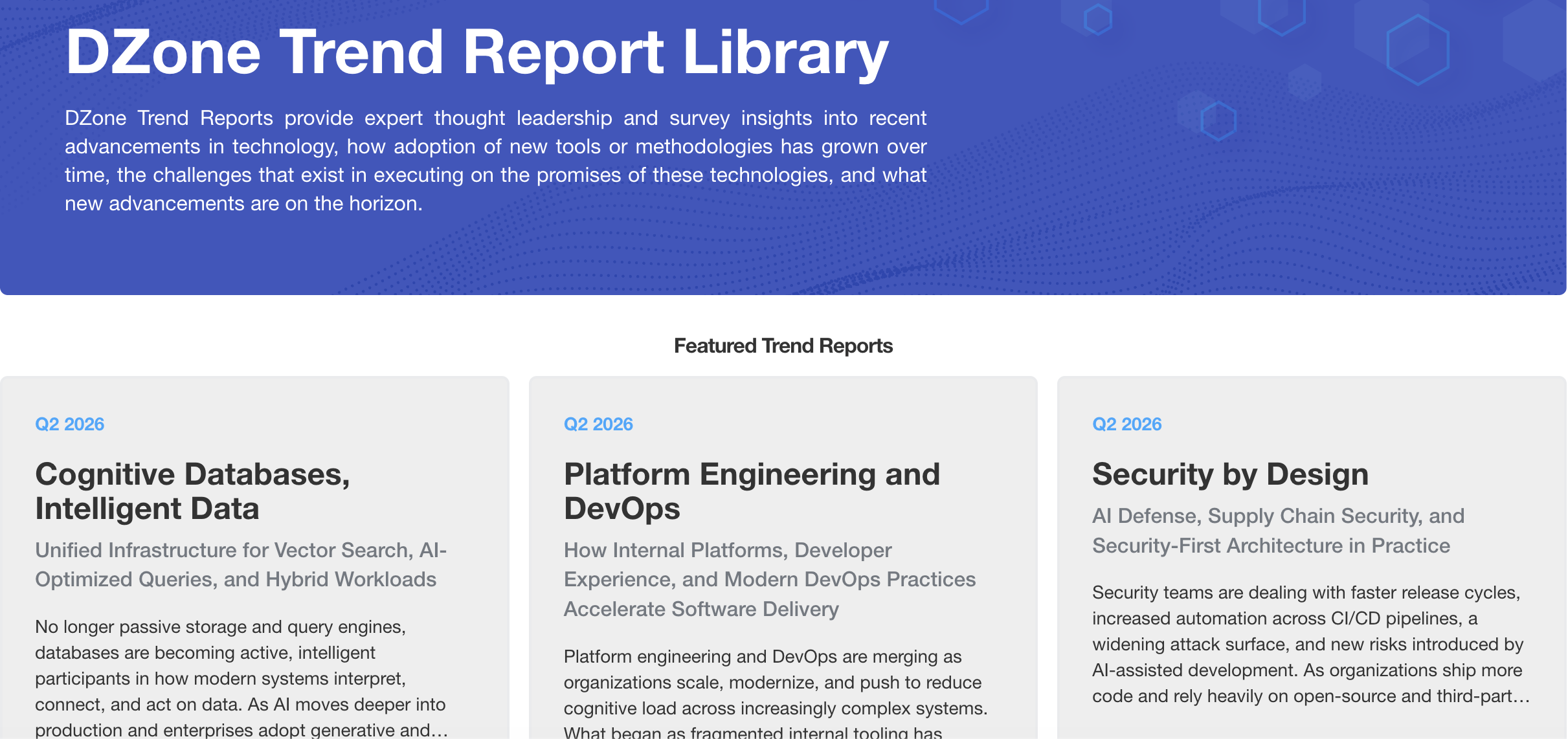 DZone Trend Report Library